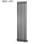 Rolling clothes rack with black metal bars for garment storage and organization.