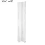 Vertical white radiator for home heating - Poshrads.
