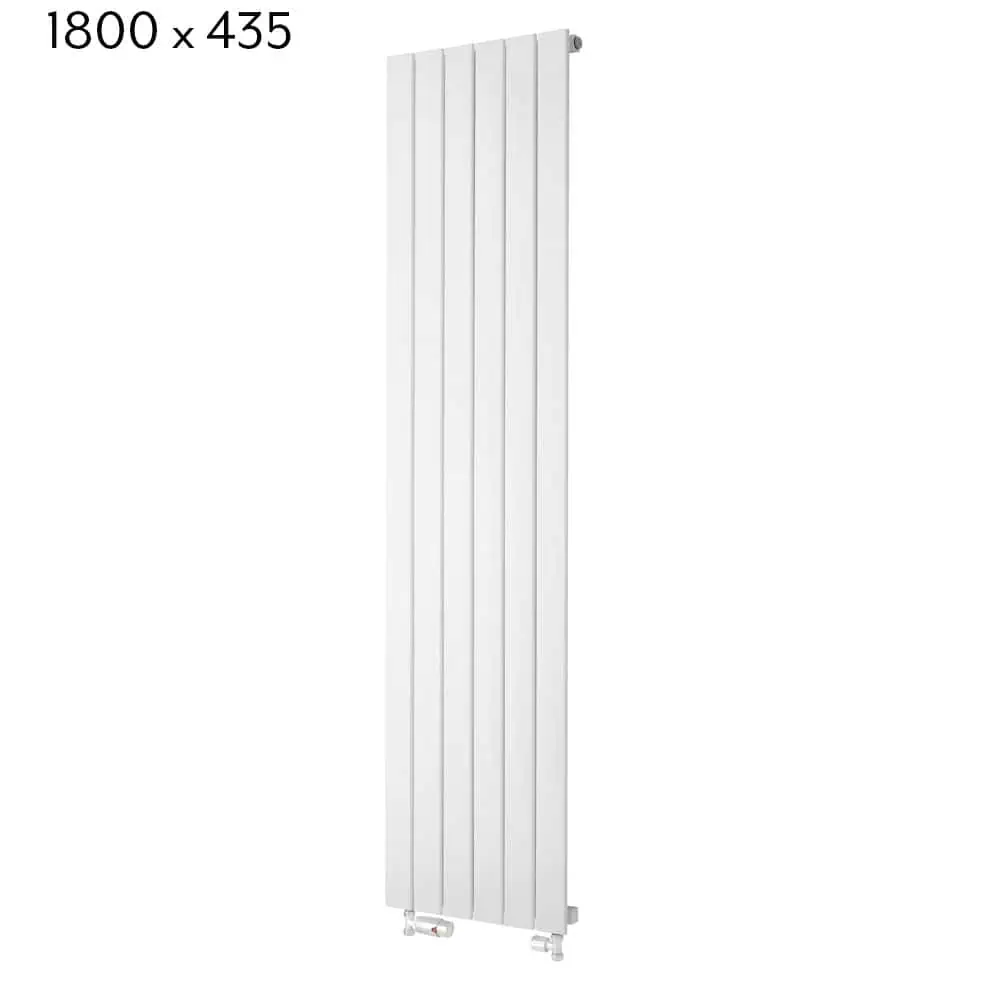 merlo_white_towel_radiator_120895 Vertical white radiator for home heating - Poshrads.