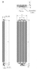 High-quality industrial heat exchanger coil with precise dimensions for HVAC and plumbing systems.