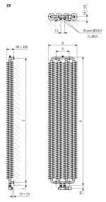 High-quality industrial heat exchanger coil with precise dimensions for HVAC and plumbing systems.