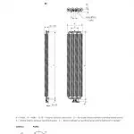 High-efficiency industrial radiator with detailed technical specifications for HVAC systems.