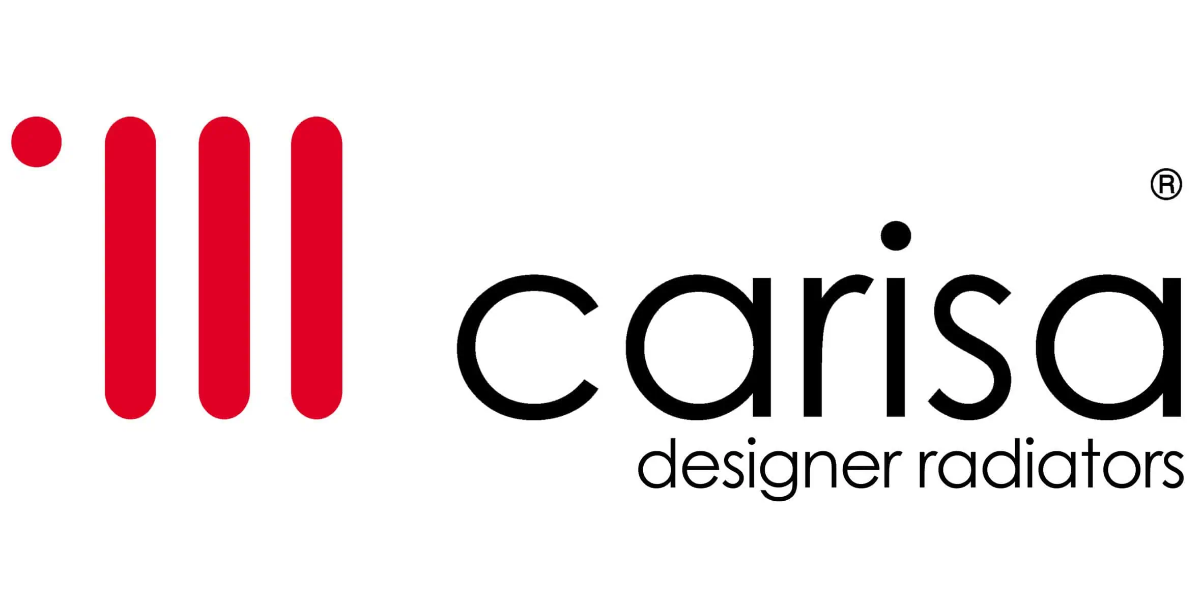 Red designer radiator logo for Poshrads.