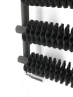 Black acoustic foam panels for soundproofing and noise reduction.