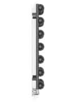 High-efficiency industrial radiator with multiple black fan blades for optimal cooling.