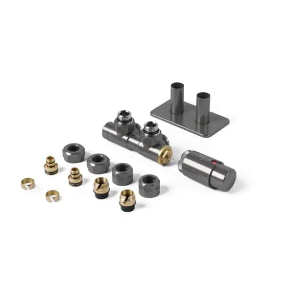 Precision metal plumbing and heating parts for efficient radiator installation and repair.