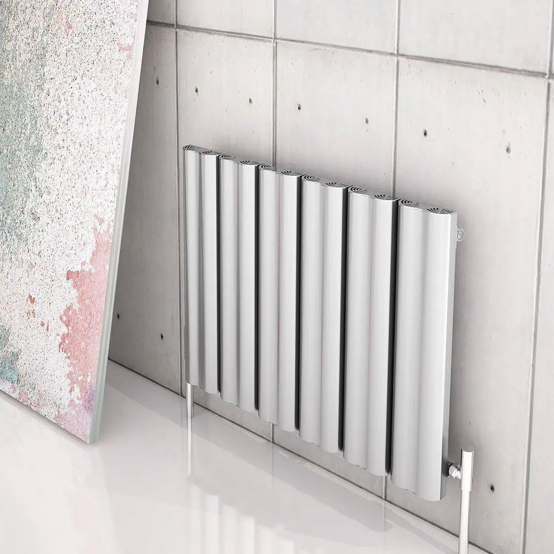 carisa-wave-horizontal-designer-radiator Contemporary aluminum radiator for modern home heating solutions.