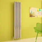 High-efficiency electric radiator for home heating in modern interior setting.