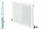 White cast iron radiator for home heating system.