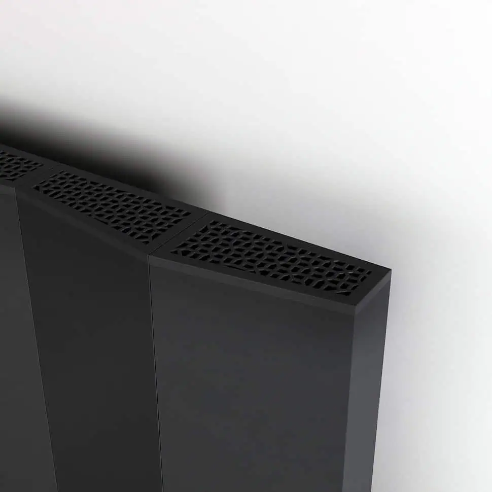 NOTUS V-6-2 detay Black commercial air conditioning unit with sleek design and modern vents.