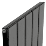 High-quality black metal panel radiator for efficient heating and modern home decor.