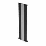 High-tech industrial LED light fixture, modern energy-efficient lighting solution, black metal design.