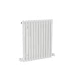 Aluminum modern radiator for home heating, sleek white design for efficient heat distribution.