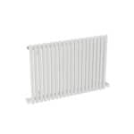 White radiator for home heating, modern panel radiator design, ideal for living room and bedroom heating solutions.