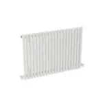 White radiator for home heating, modern panel radiator design, ideal for living room and bedroom heating solutions.