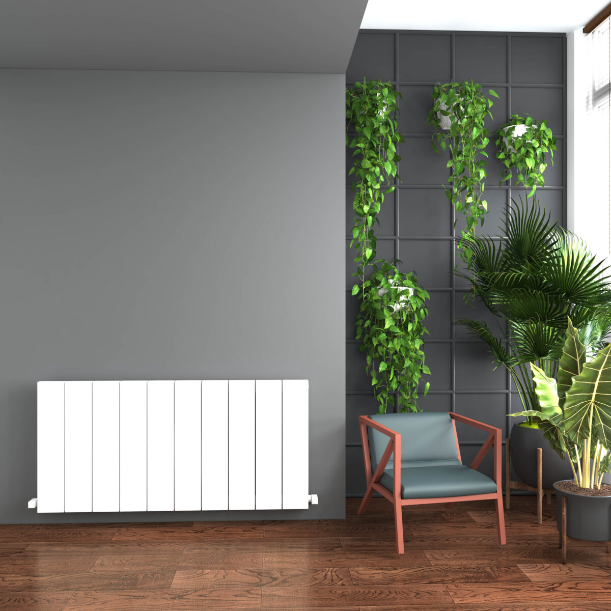 Carisa Elvino Horizontal White Designer Radiator