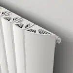 Radiator heating system with modern white panel heaters for home and office warmth.