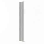 Aluminum heating radiator with vertical design for efficient room heating.