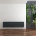 Radiator wall heater modern interior design urban style.