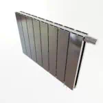 High-efficiency modern commercial radiator, stainless steel heating panel, sleek design.