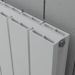 Radiator heating system for modern building interior.