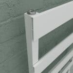 Aluminum railing system for stairs and balconies with clean white finish.