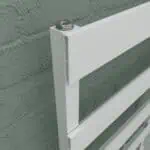 Aluminum railing system for stairs and balconies with clean white finish.