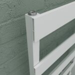 Aluminum fence panel with white finish for garden boundary fencing.