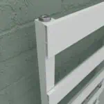 Aluminum fence panel with white finish for garden boundary fencing.