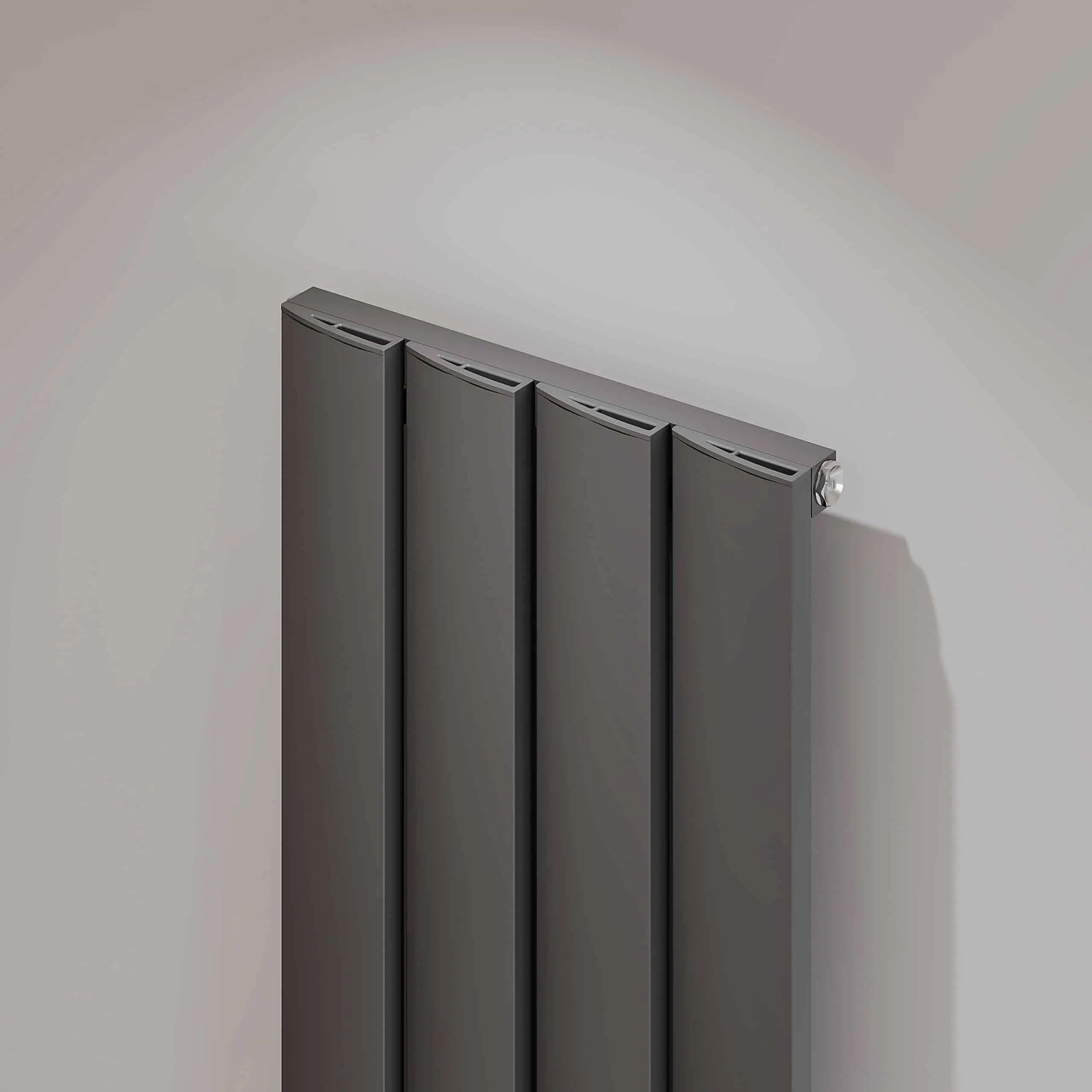 STEP DETAIL (PAGE-141) (2) Radiator in modern gray finish for efficient home heating.