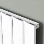 Radiator heater for home heating system, white modern cast iron style, energy-efficient.