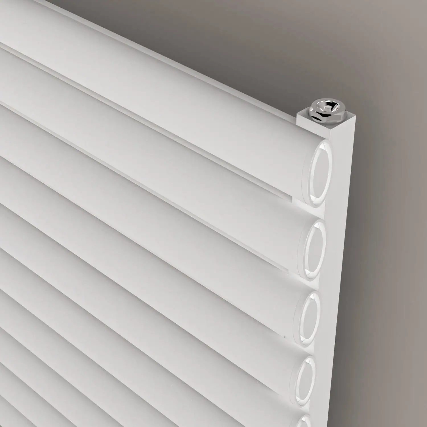 TALLIS XL DETAY TXW Aluminum louver radiators with white fins for efficient room heating.