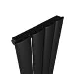 Black rubber doorstop barriers for crowd control and security, durable and portable.