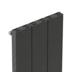 High-quality black power strip with multiple USB ports for charging devices.