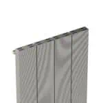 Metal folding screen, portable room divider for home or office privacy.