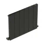 Black radiators for home heating systems, modern design and energy-efficient.