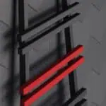 Carisa Jacobs Heated Towel Rail Black Red