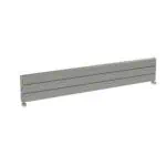 Aluminum slat wall display for retail organization and storage.