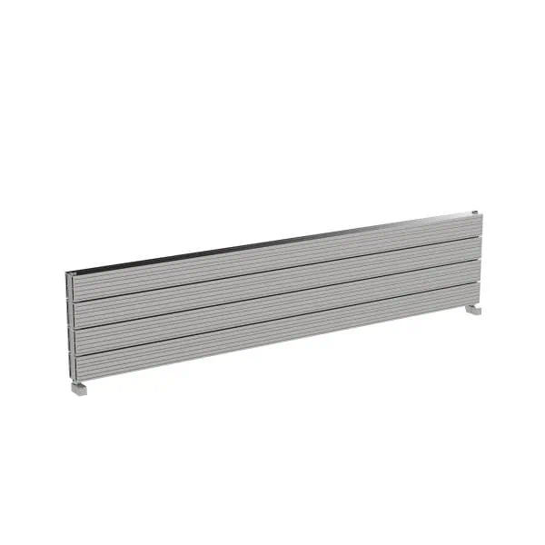 Aluminum slat wall display for retail and commercial use.