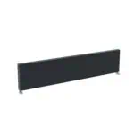 Black slat wall panel for retail displays and commercial signage.