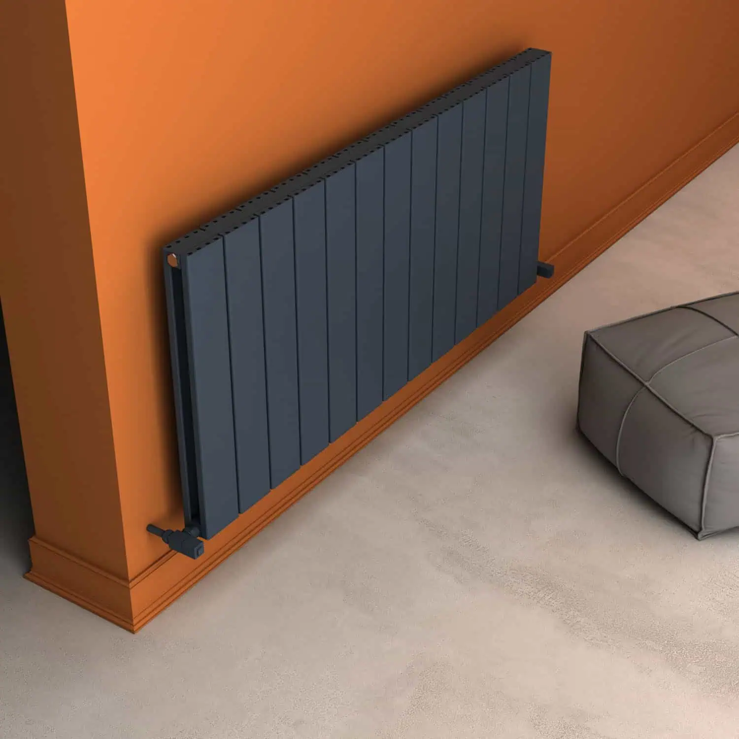 Carisa Angers Double Horizontal Anthracite Designer Radiator Carisa Angers Double Horizontal Anthracite Designer Radiator