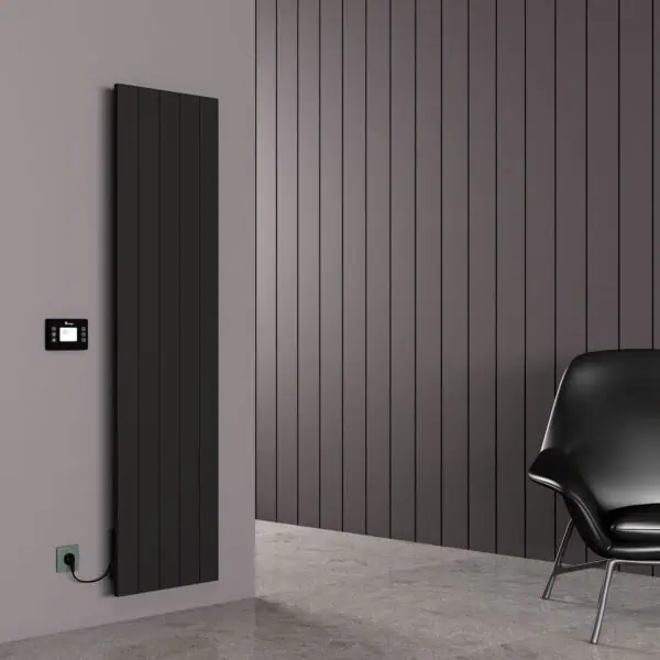 Carisa Boreas N Vertical Black Electric Radiator
