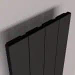 Black hydraulic radiator panel for heating systems.