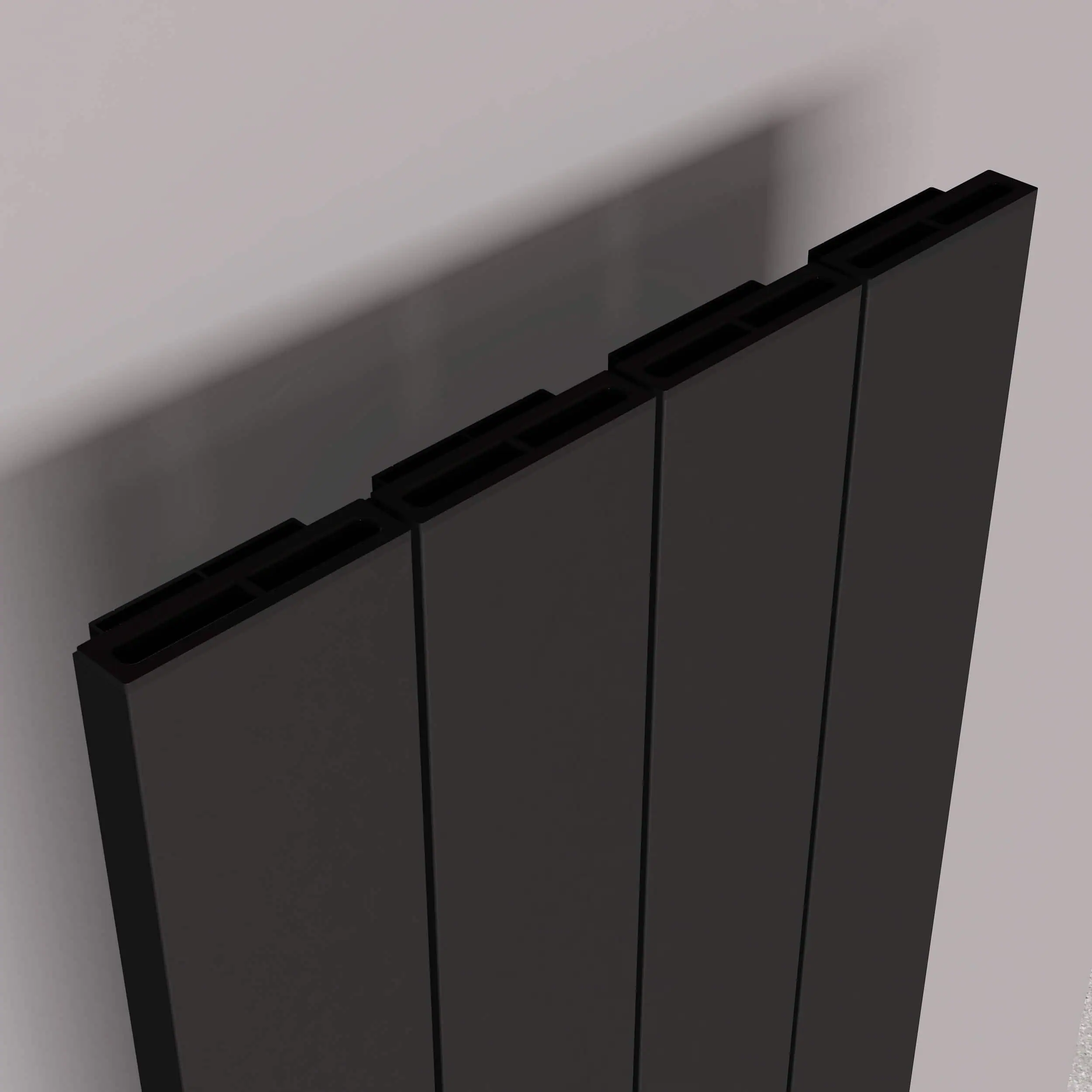 BOREAS N DETAY TXBB kopya Black hydraulic radiator panel for heating systems.