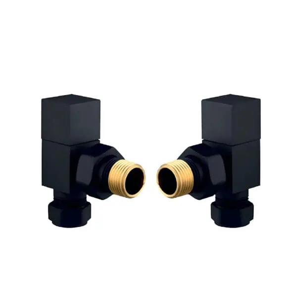 Brass compression fittings for plumbing installations, black plastic valve connectors for water systems, reliable pipe fittings.