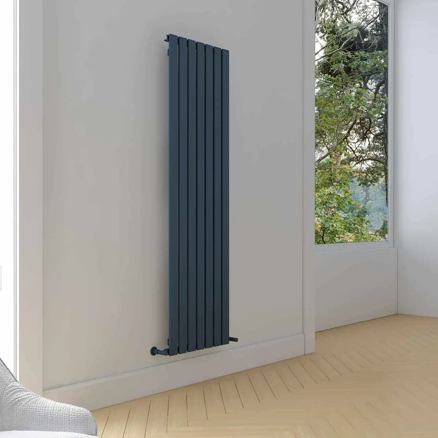 Carisa Plata Vertical Anthracite Designer Radiator Carisa Plata Vertical Anthracite Designer Radiator
