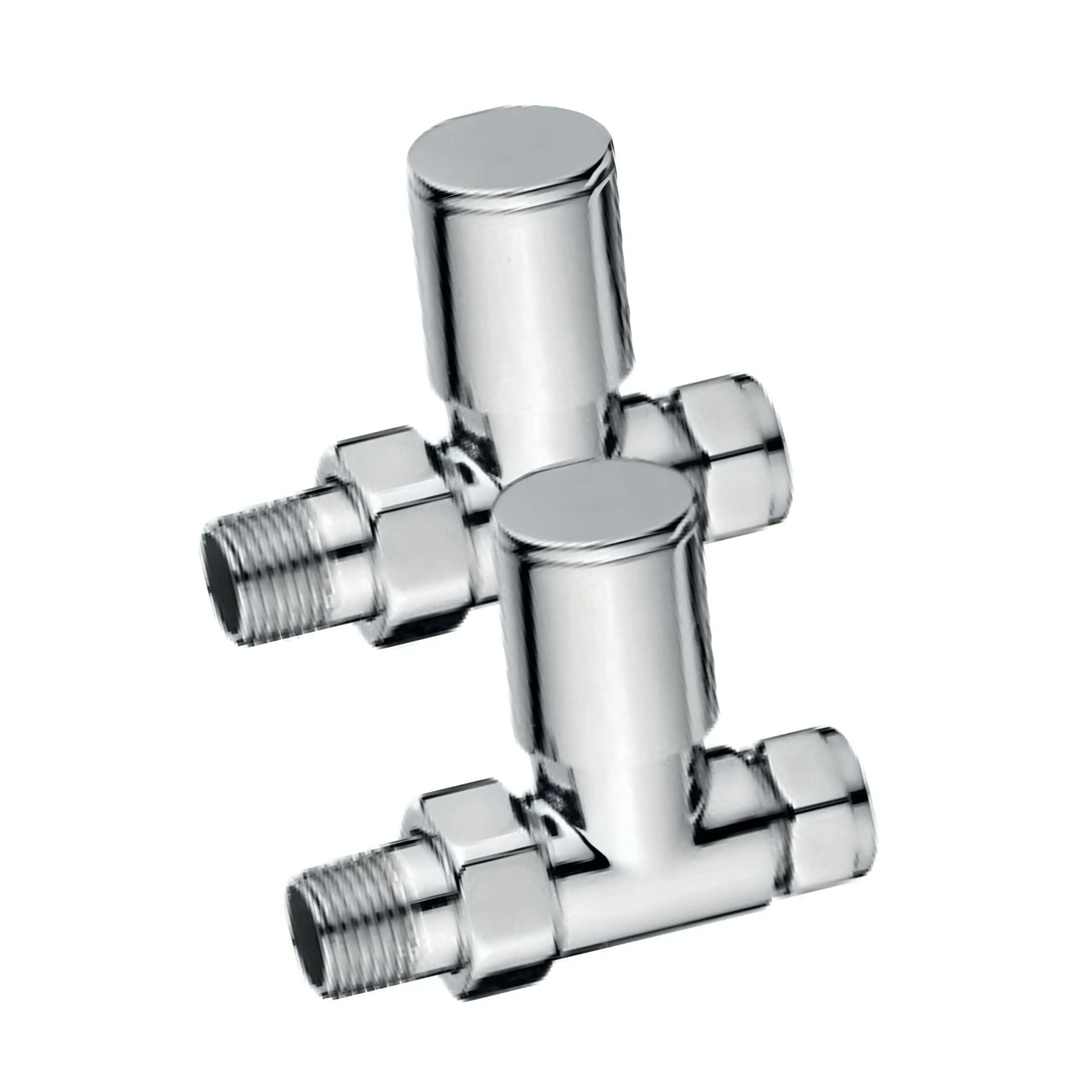 SPERA-STRAIGHT-VALVES-CHROME-scaled 21100902 Shiny chrome brass angle valve fittings for plumbing and water control systems.