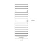 Adjustable wooden pallet diagram for shipping and storage solutions.