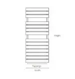 Adjustable wooden pallet diagram for shipping and storage solutions.