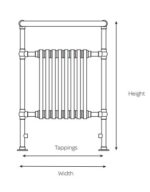 Classic cast iron radiator for central heating in modern home decor.